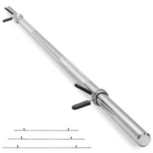 1" Standard Weightlifting Barbell - Straight Bar with Spring Collars