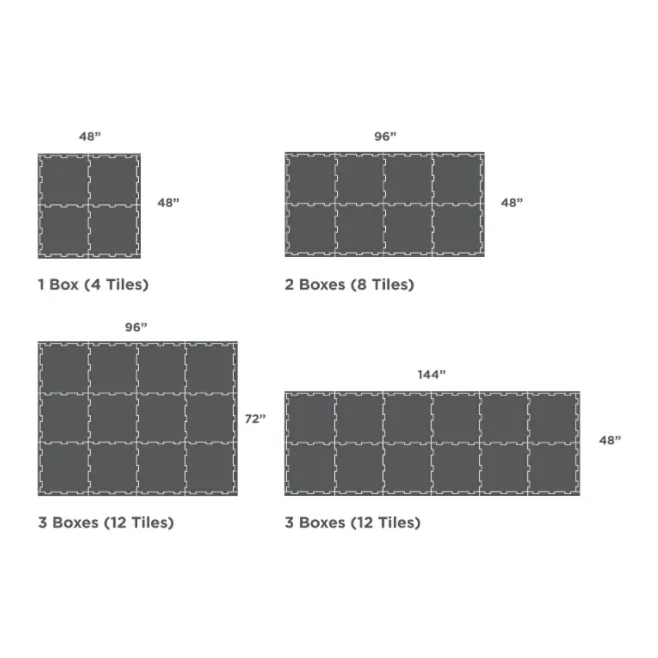 2x2 Tile 4 Pack with Edging (48" x 48" Floor Space)