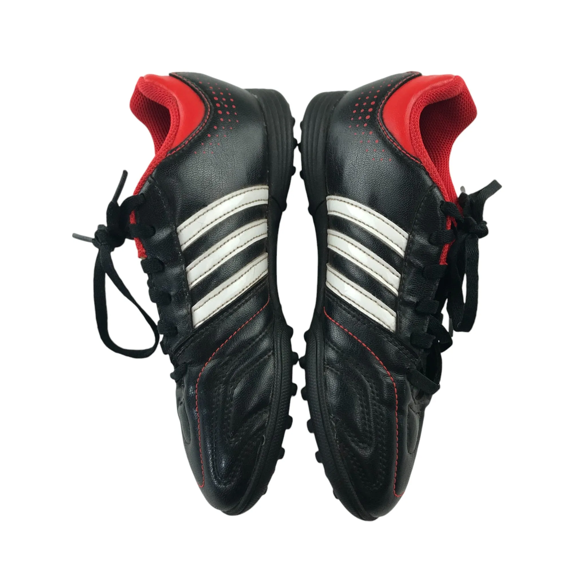 Adidas 11 Questra football boots shoe size 2 black and red astro turf