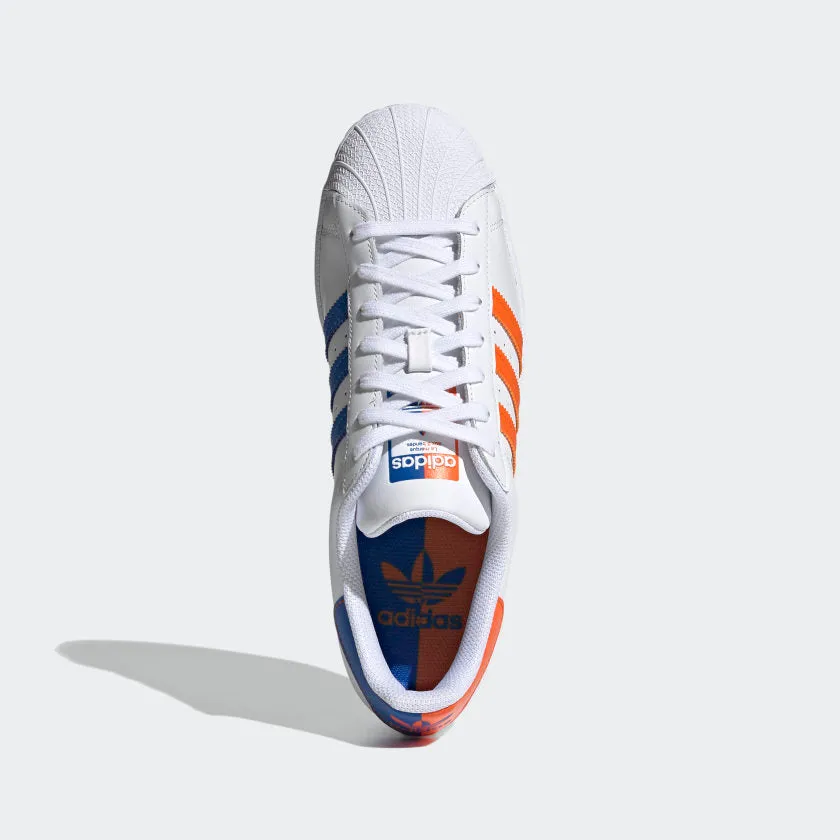 Adidas Original SUPERSTAR Men’s -WHITE /ORANGE/ROYAL BLUE