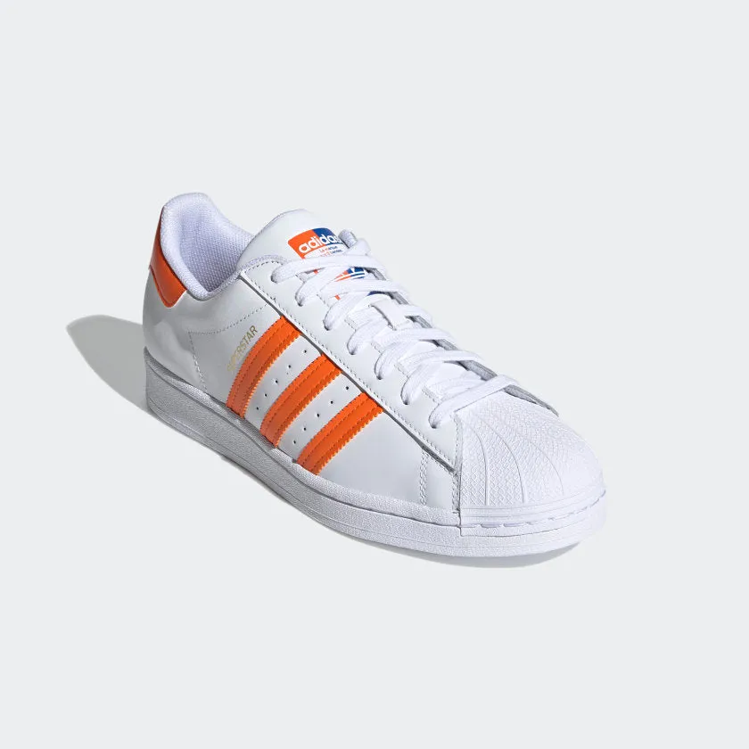 Adidas Original SUPERSTAR Men’s -WHITE /ORANGE/ROYAL BLUE