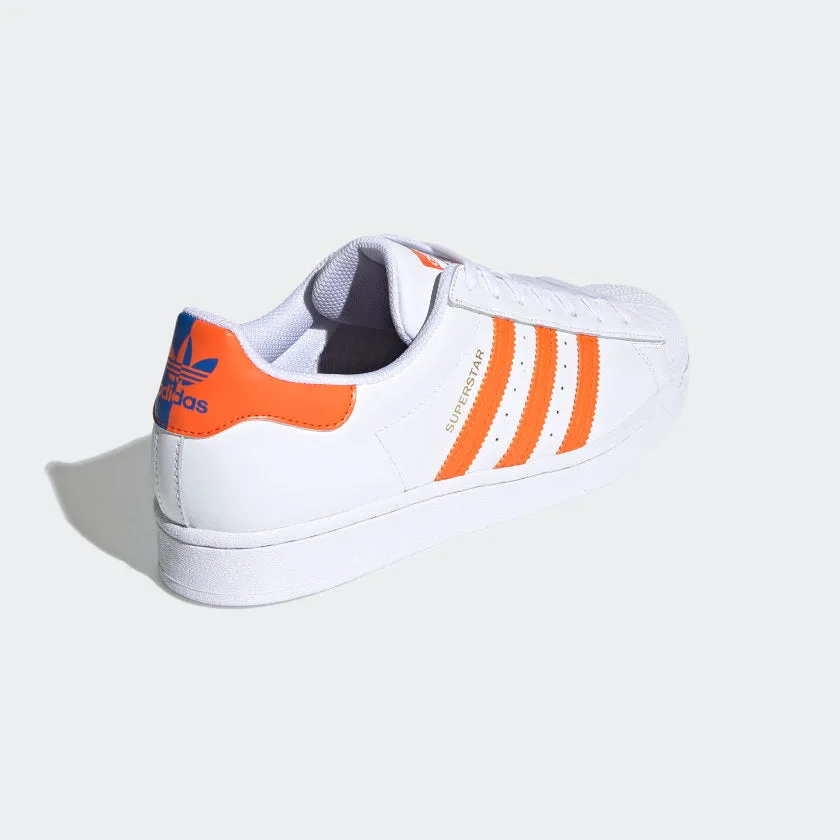 Adidas Original SUPERSTAR Men’s -WHITE /ORANGE/ROYAL BLUE