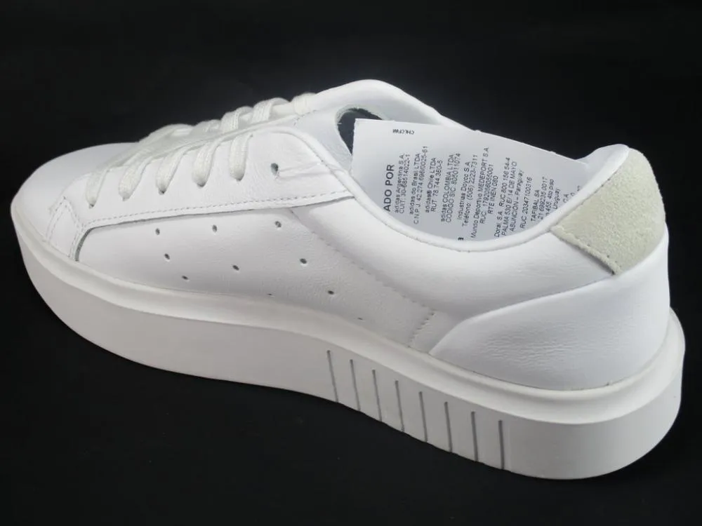 Adidas Originals scarpa sneakers da donna con zeppa Sleek Super EF8858 bianco