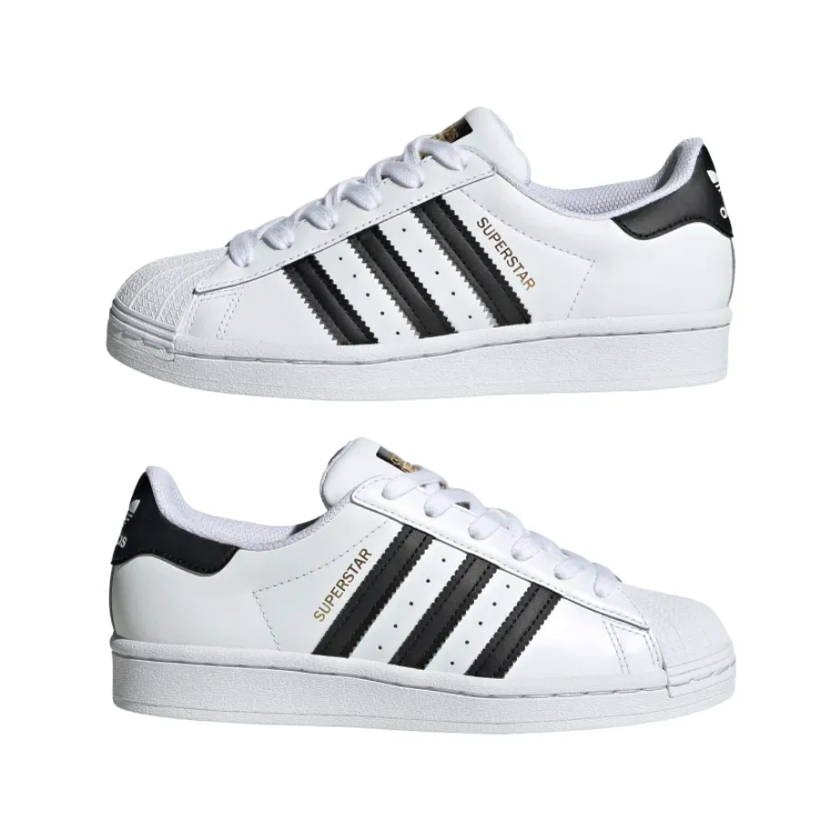 Adidas Originals scarpa sneakers da ragazzi Superstar FU7712 bianco-nero