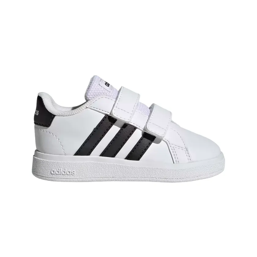 Adidas scarpa sneakers con strappo da bambino Grand Court 2.0 2.0 CF GW6527 bianco-nero