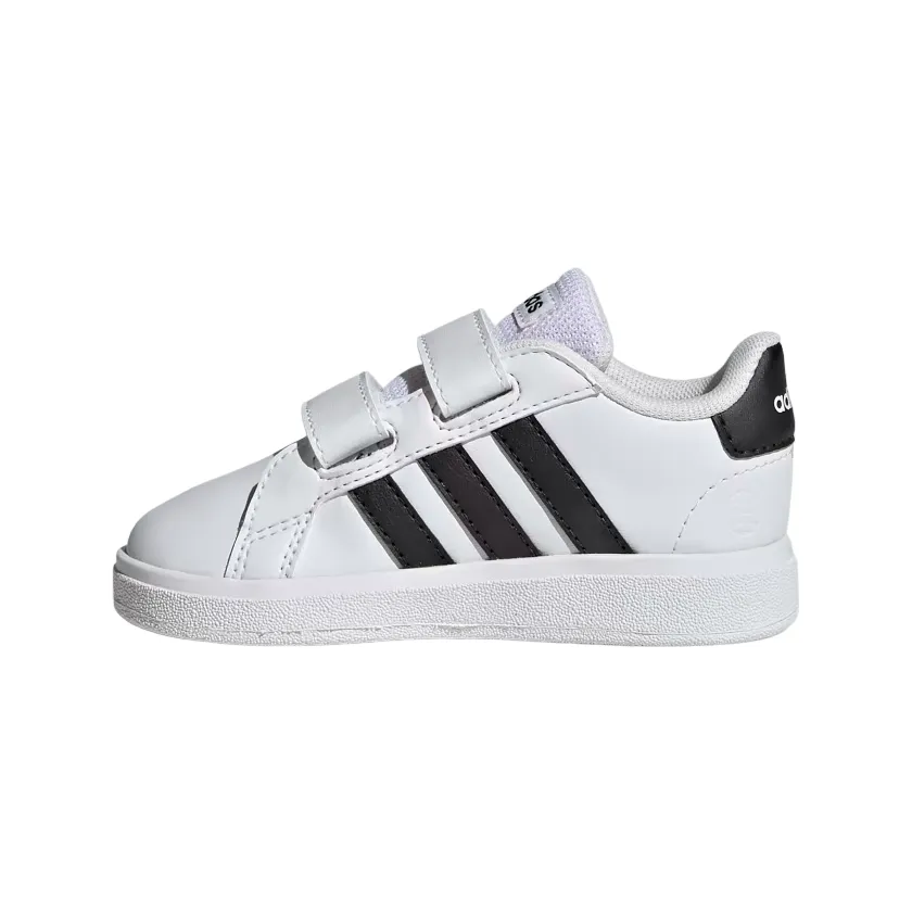 Adidas scarpa sneakers con strappo da bambino Grand Court 2.0 2.0 CF GW6527 bianco-nero