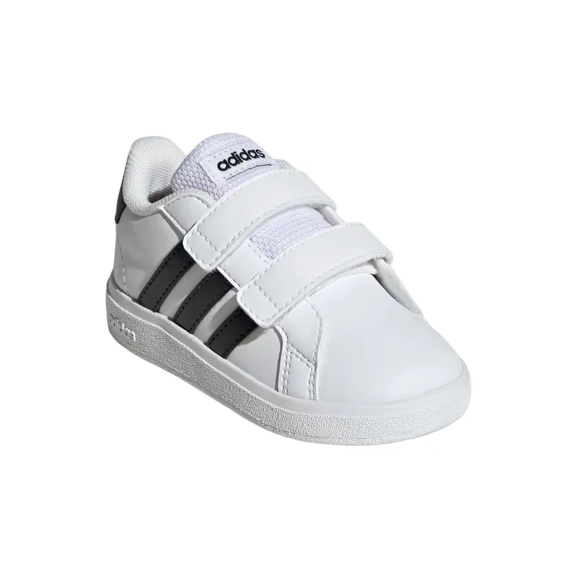 Adidas scarpa sneakers con strappo da bambino Grand Court 2.0 2.0 CF GW6527 bianco-nero