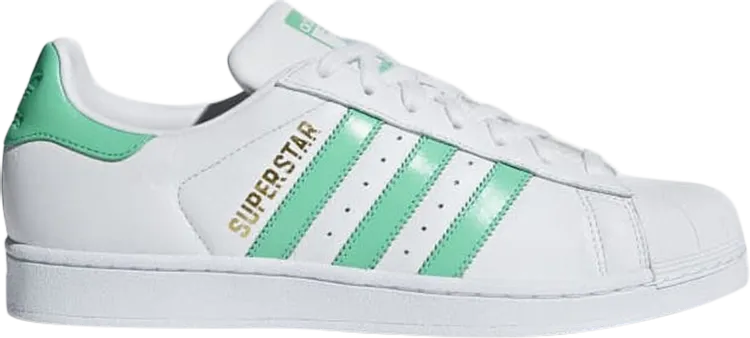 Adidas Superstar Hi-Res Green sneakers, white/green