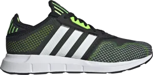 Adidas Swift Run X 'Black Solar Green' sneakers, black