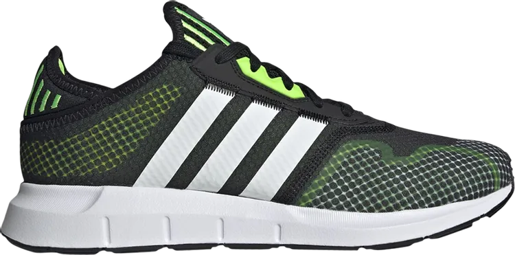 Adidas Swift Run X 'Black Solar Green' sneakers, black