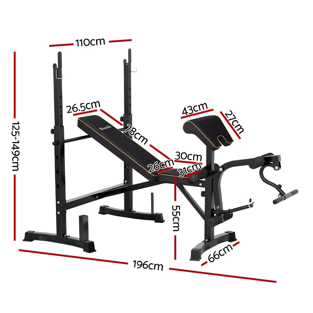 Adjustable 10-in-1 Home Gym Weight Bench 330kg Capacity Everfit