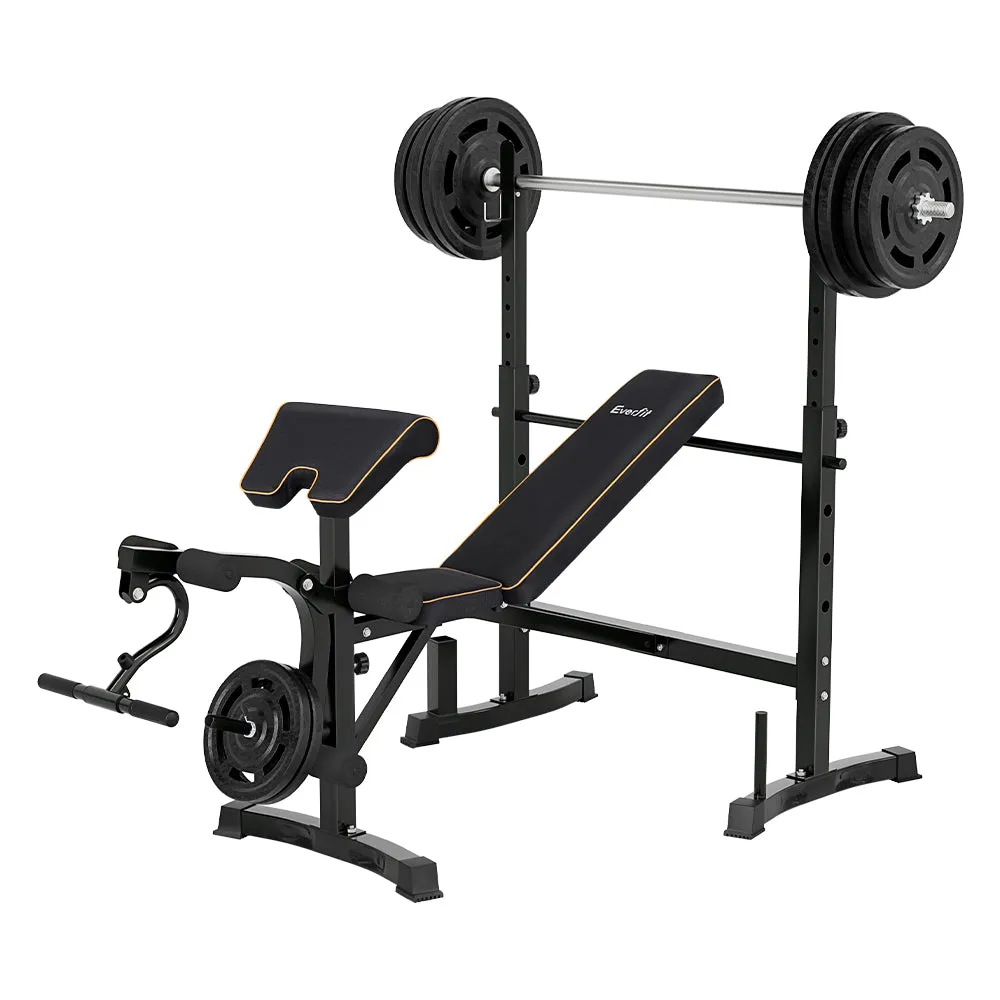 Adjustable 10-in-1 Home Gym Weight Bench 330kg Capacity Everfit