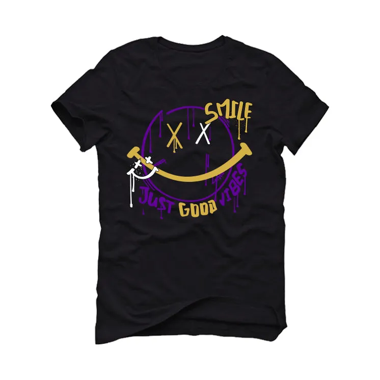 Air Jordan 12 Field Purple -  Black T-Shirt (Smile)