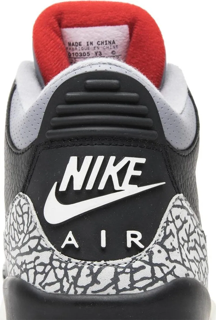 Air Jordan 3 Retro Black Cement 2001 sneakers, black