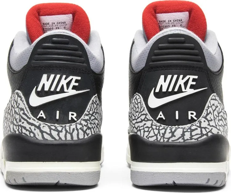 Air Jordan 3 Retro Black Cement 2001 sneakers, black