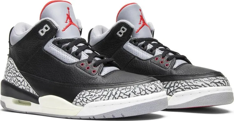 Air Jordan 3 Retro Black Cement 2001 sneakers, black