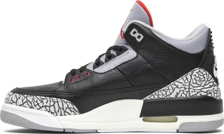 Air Jordan 3 Retro Black Cement 2001 sneakers, black