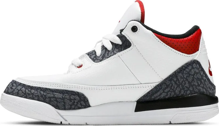 Air Jordan 3 Retro Denim SE PS Fire sneakers, white