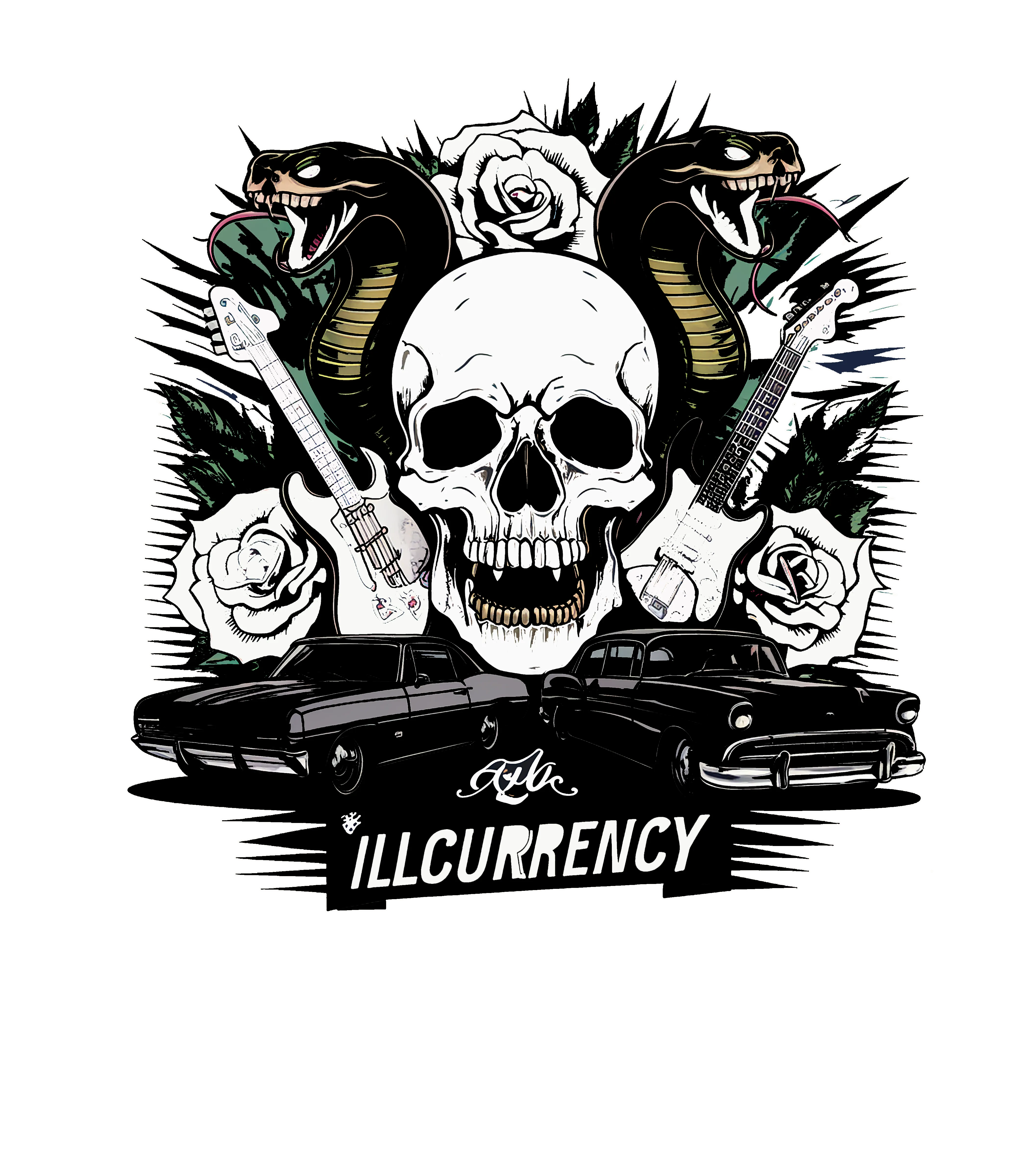 Air Jordan 4 White Thunder Black T-Shirt (Vintage Illcurrency)| illcurrency