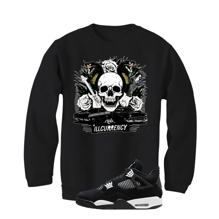 Air Jordan 4 White Thunder Black T-Shirt (Vintage Illcurrency)| illcurrency