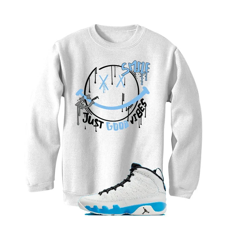 Air Jordan 9 “Powder Blue” | illcurrency White T-Shirt (Smile)