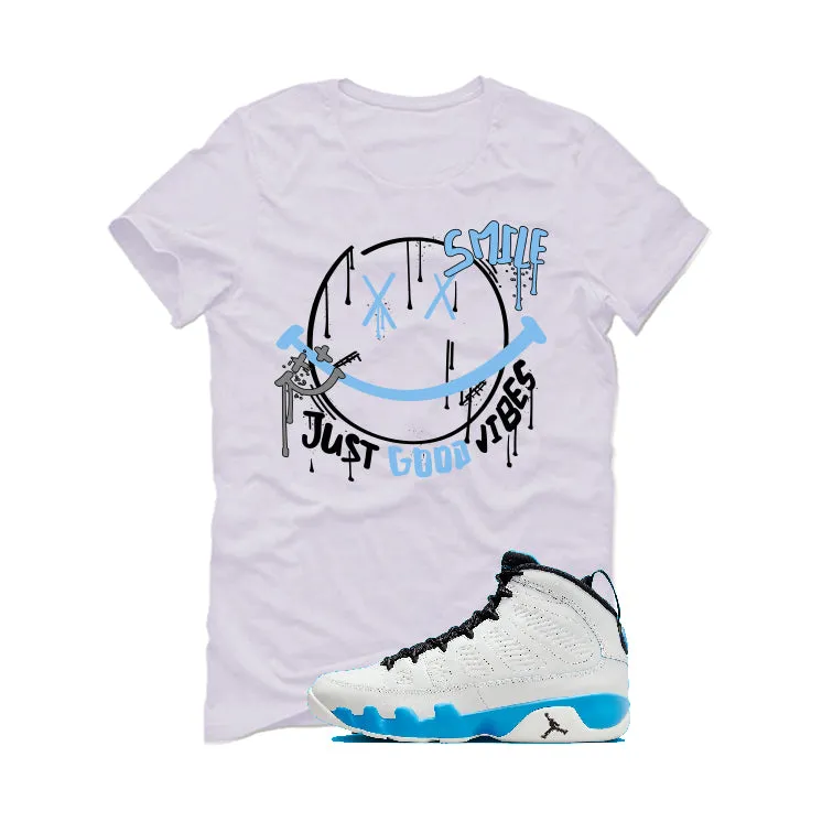 Air Jordan 9 “Powder Blue” | illcurrency White T-Shirt (Smile)