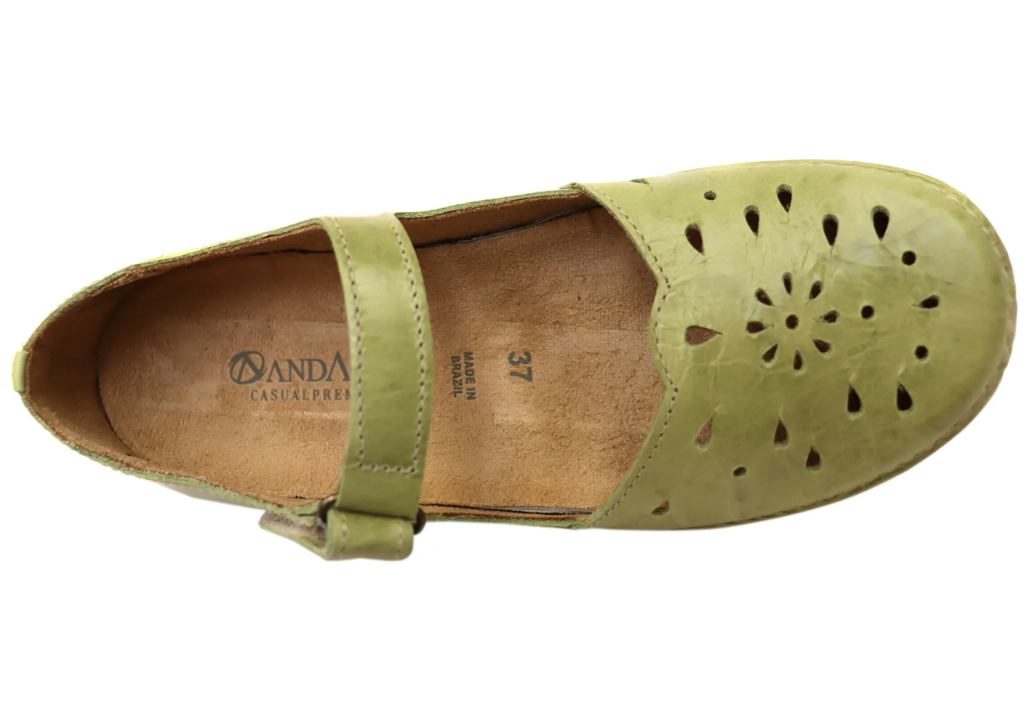 Andacco Dorita Womens Comfortable Leather Shoes Made In Brazil