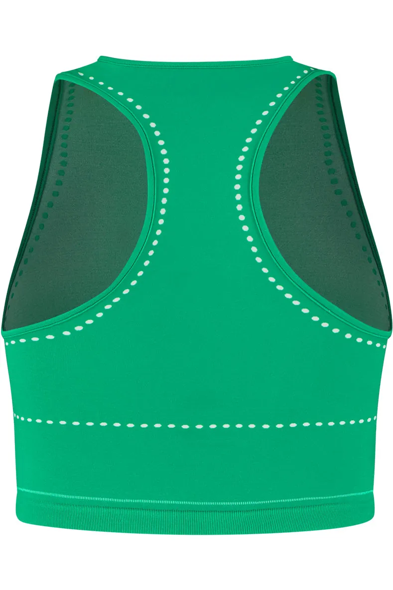 Ashluxe Female Active Top - Green White