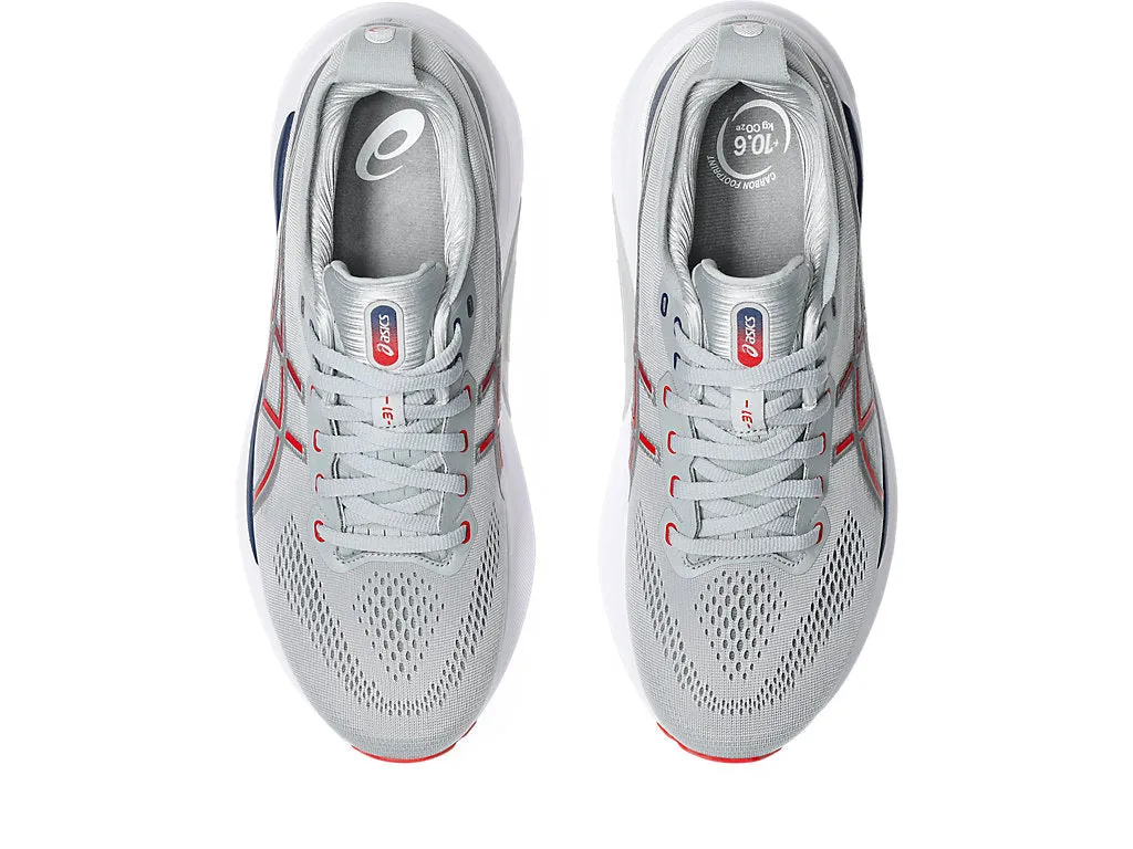 Asics | Gel-Kayano 31 | Men's | Piedmont Grey/Fiery Red