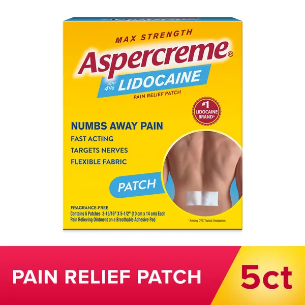 Aspercreme Odor Free Lidocaine Patches 5ct