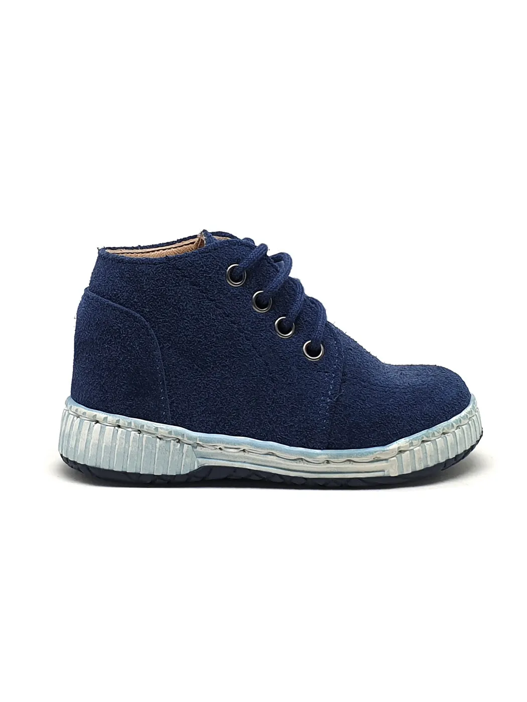 Baby bootie shoe for boy-BATISTA Blue