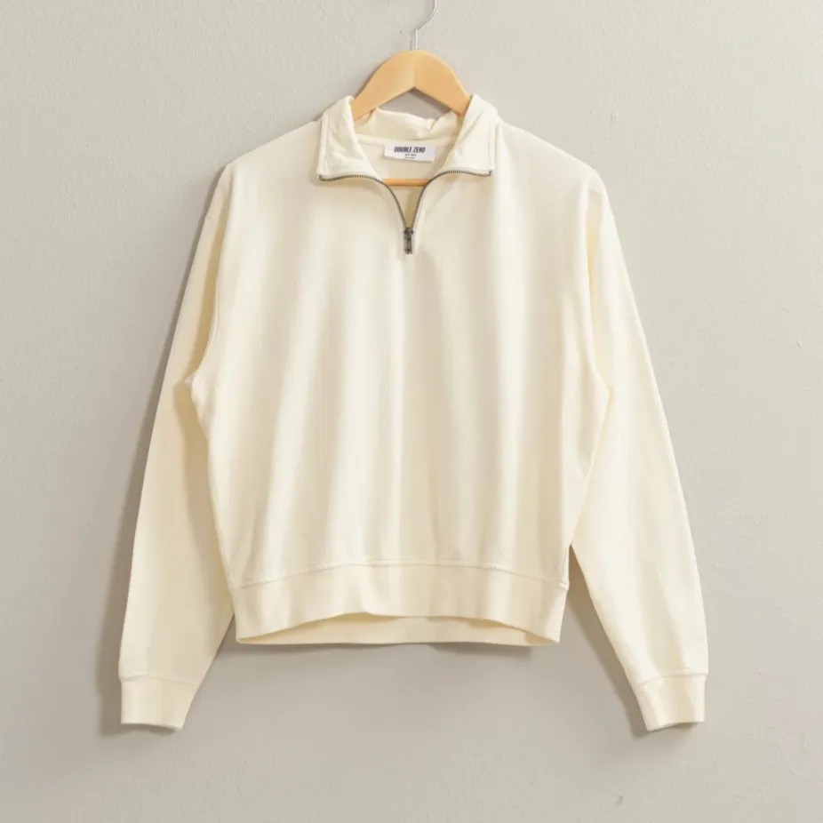 Back to Basics Half Zip Long Sleeve Sweatshirt