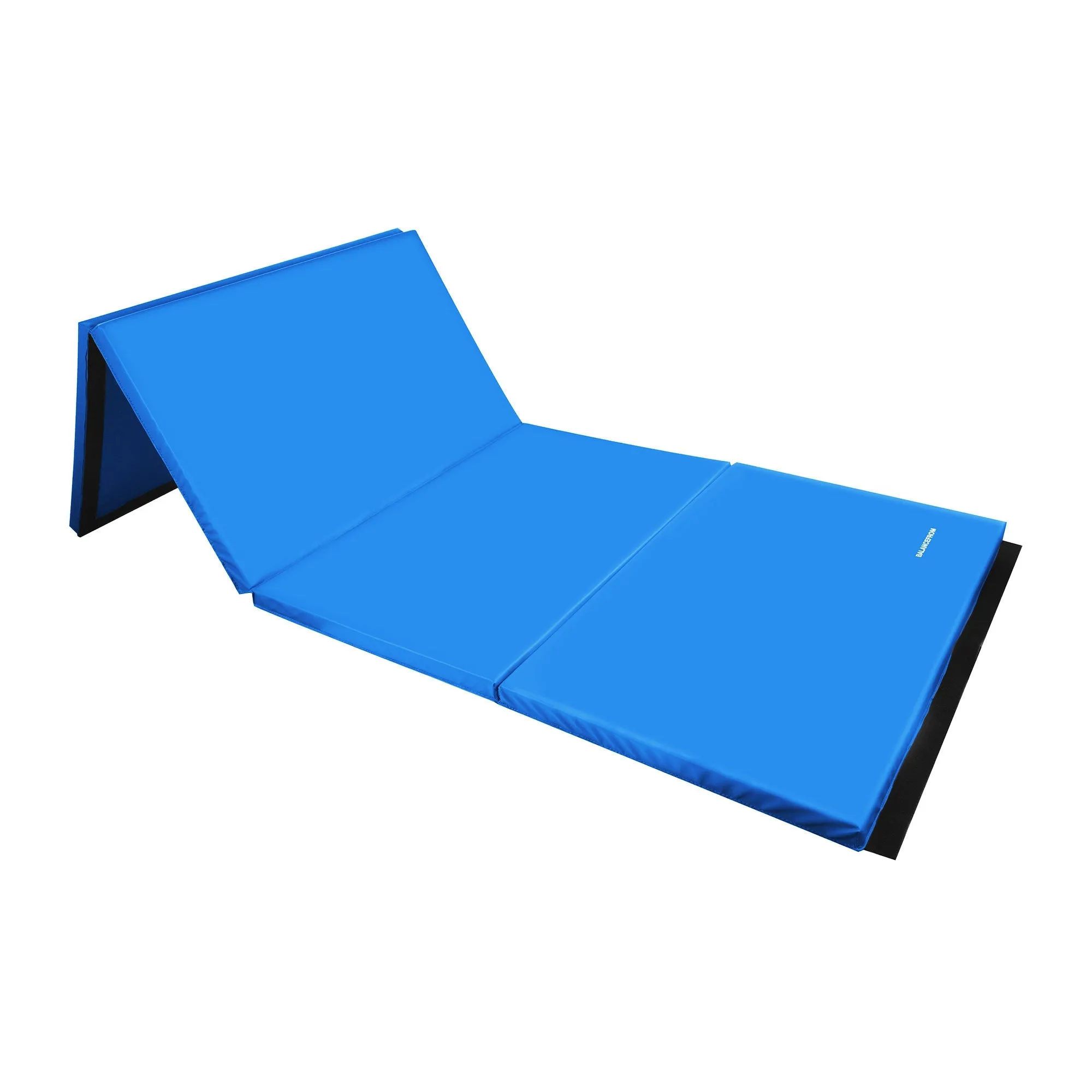 BalanceFrom 4' x 6' x 2" All Purpose Folding Fitness Gymnastics Gym Mat, Blue