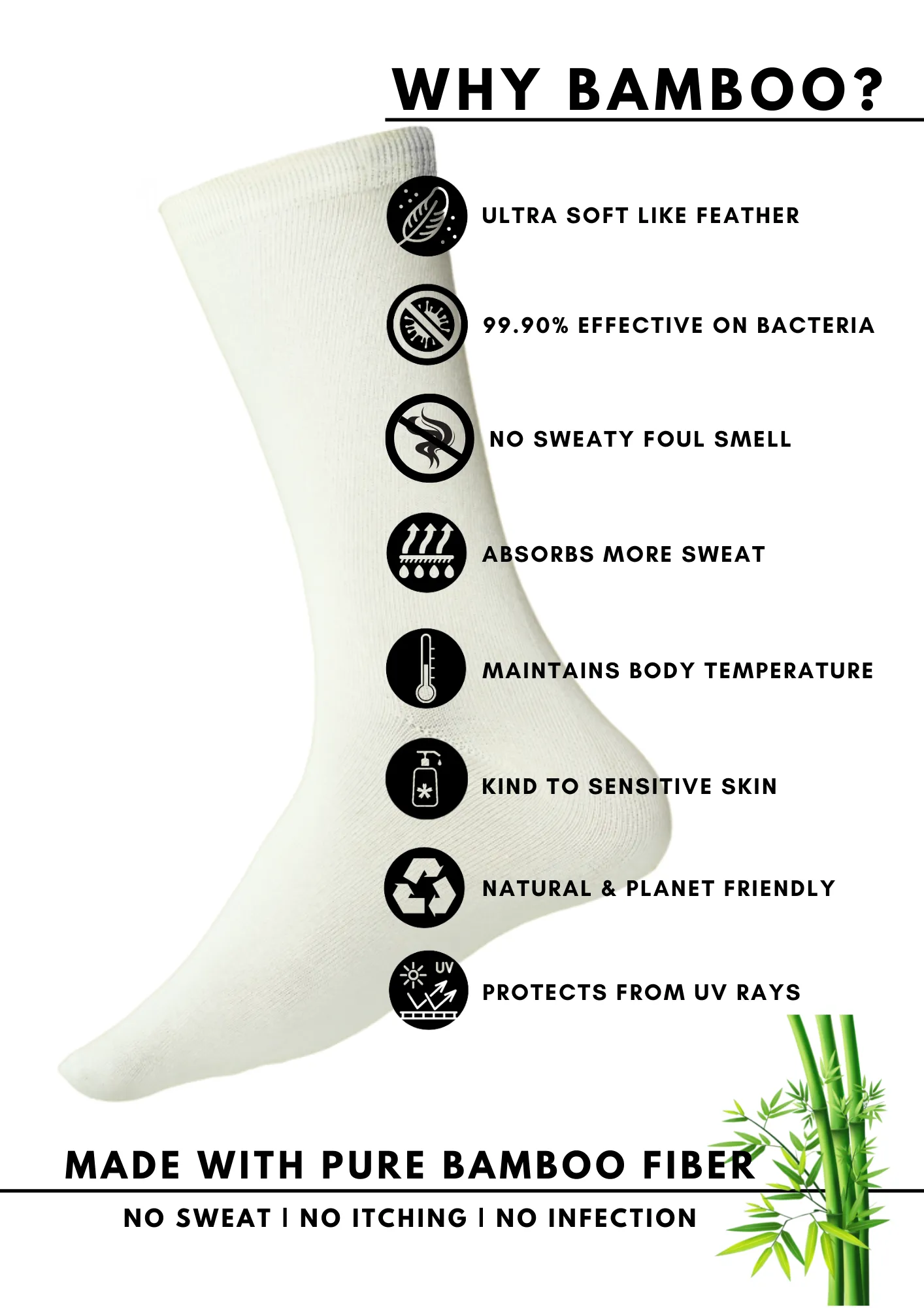 Bamboology Trends Bamboo fabric ankle length socks pack of 2