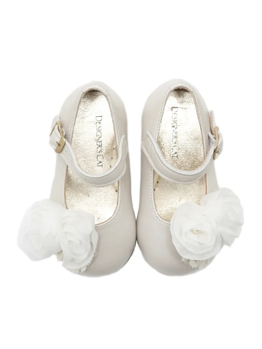 Baptismal baby Girl's shoe Ballerina-NICKY Cream