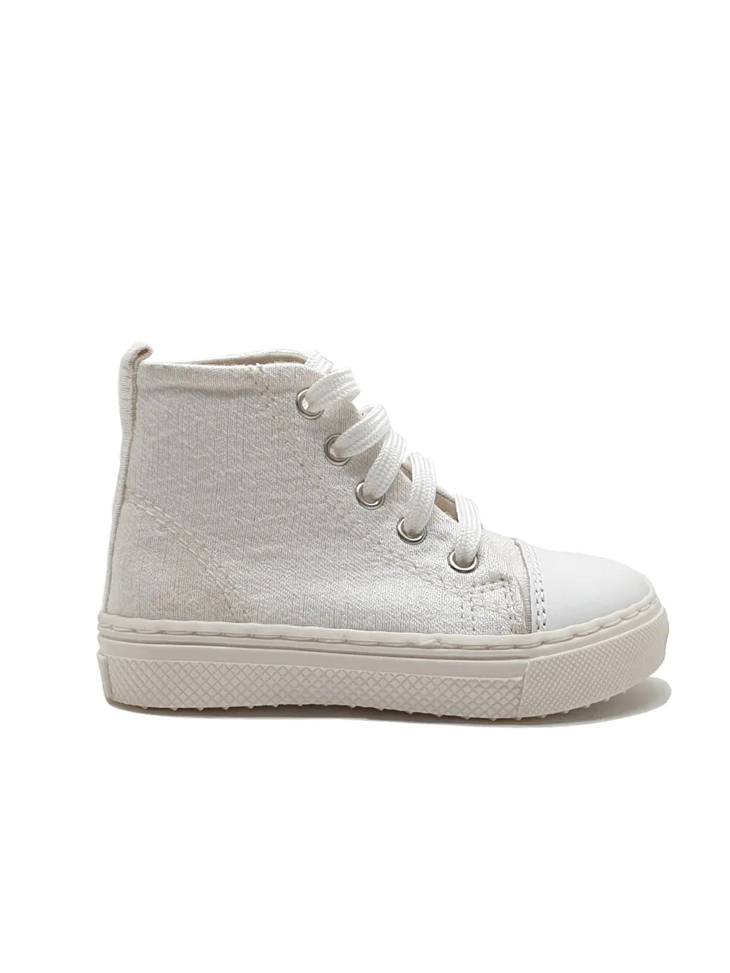 Baptismal Baby shoe bootie for girl - SALINA Ivory