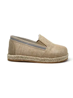 Baptismal Baby shoe Espadrille-Boy-PEPE beige