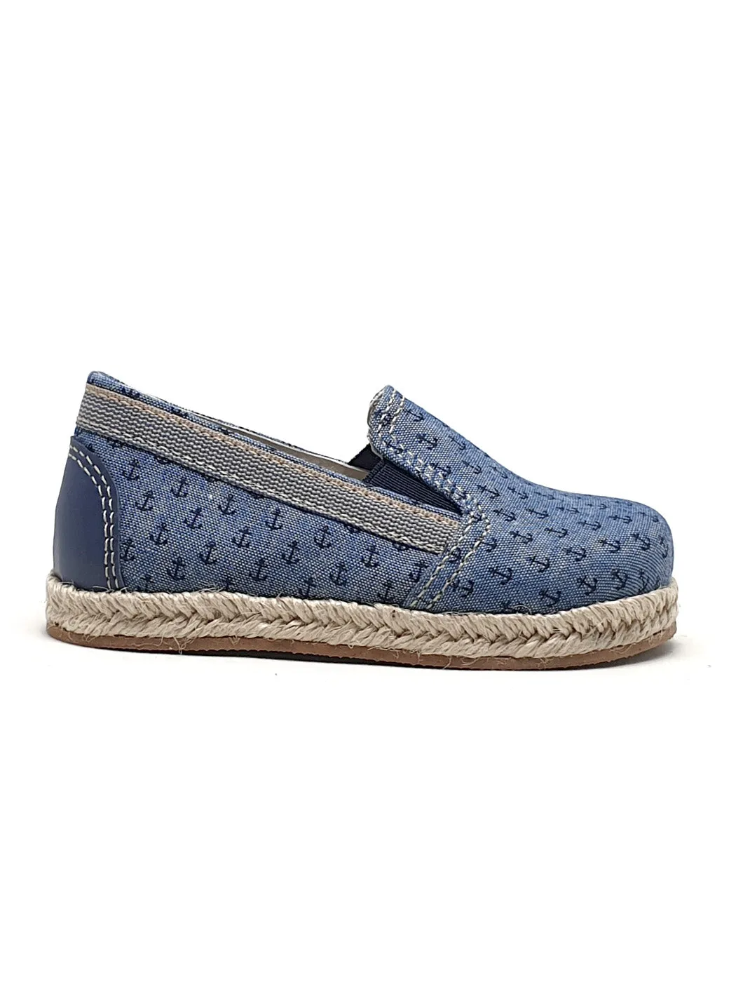 Baptismal Baby shoe Espadrille-Boy-TONY blue