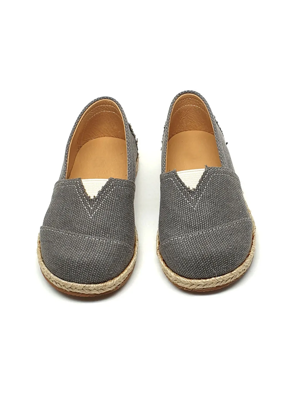 Baptismal Baby shoe Espadrille for Boy-03155 Grey