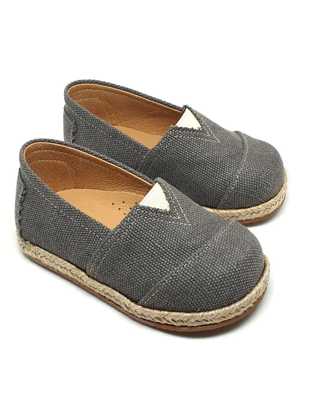 Baptismal Baby shoe Espadrille for Boy-03155 Grey