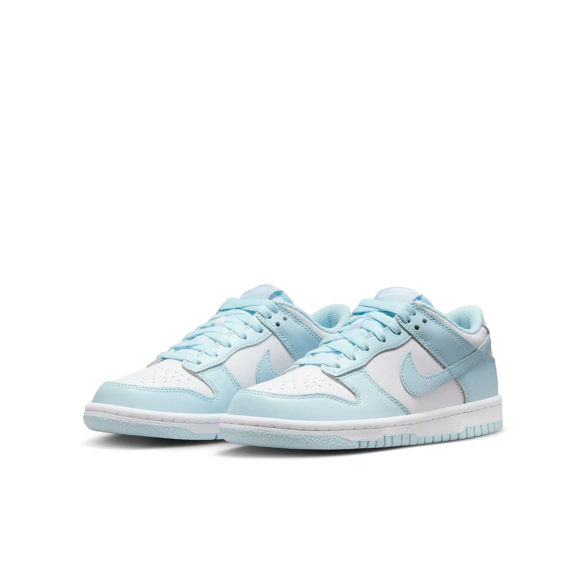 Big Kid's Nike Dunk Low - WHITE/GLACIER BLUE