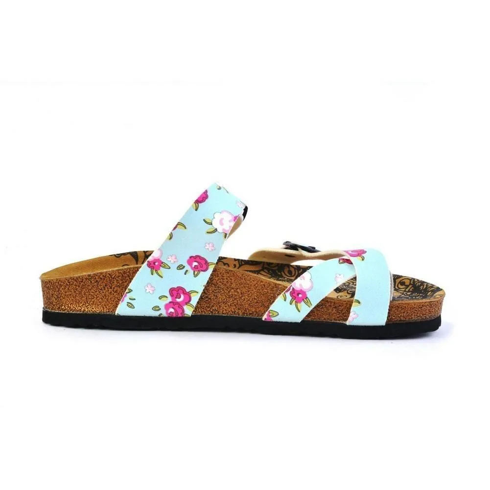 Blue & Pink Floral Sandal CAL1012