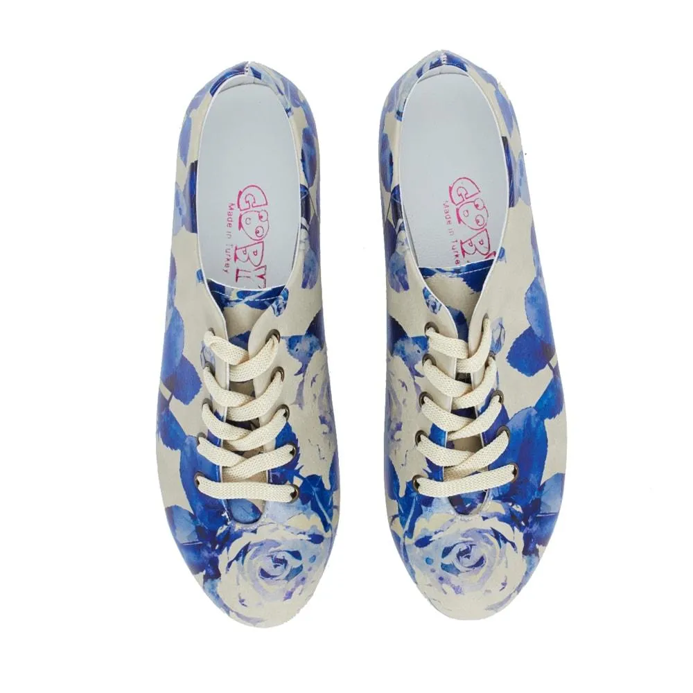 Blue Roses Ballerinas Shoes SLV063