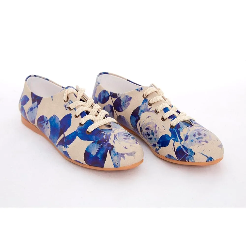 Blue Roses Ballerinas Shoes SLV063