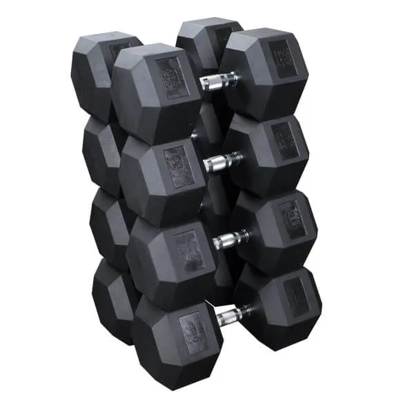 Body-Solid Rubber Hex Dumbbell Sets SDRS