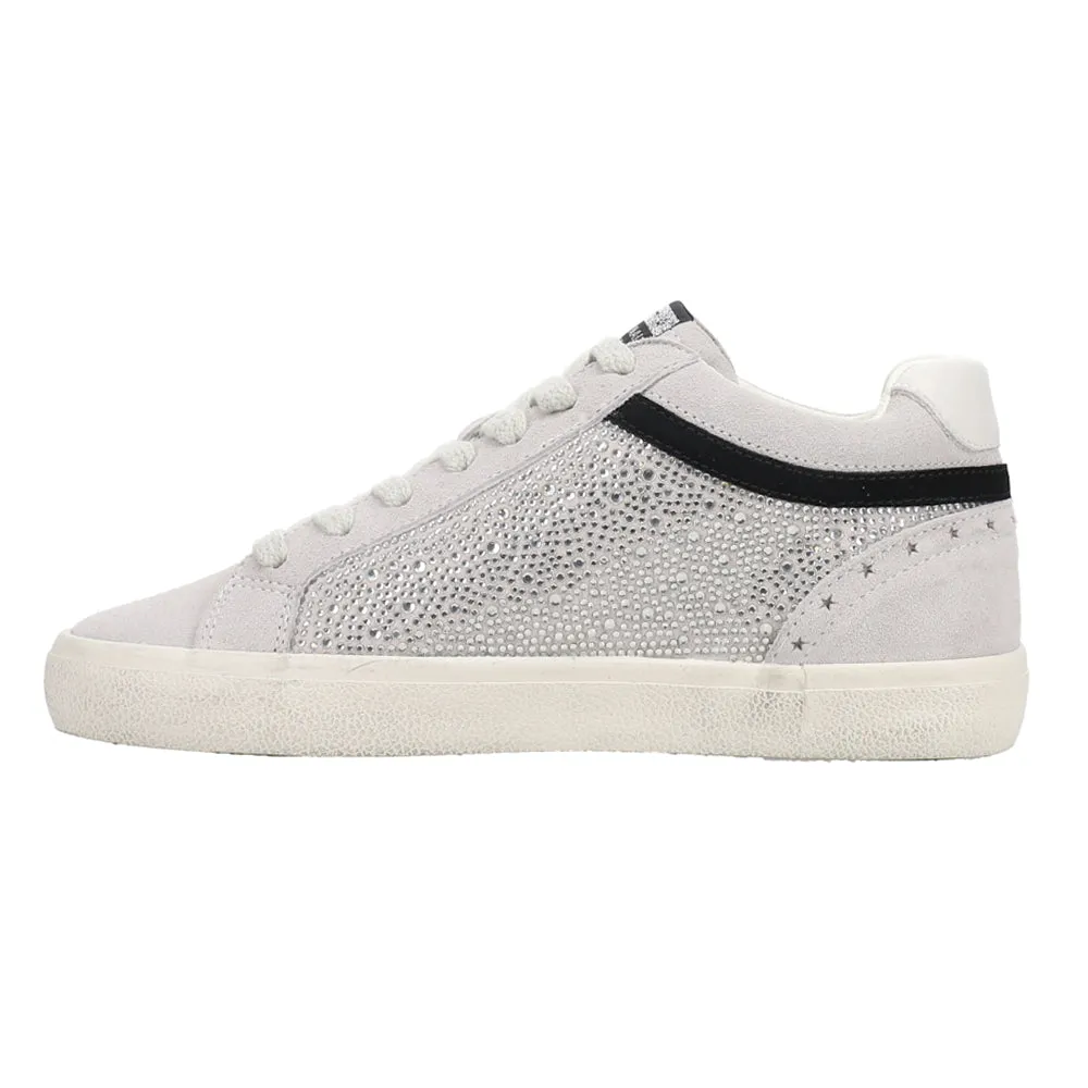 Bounce Metallic Croc Perforated Lace Up Sneakers