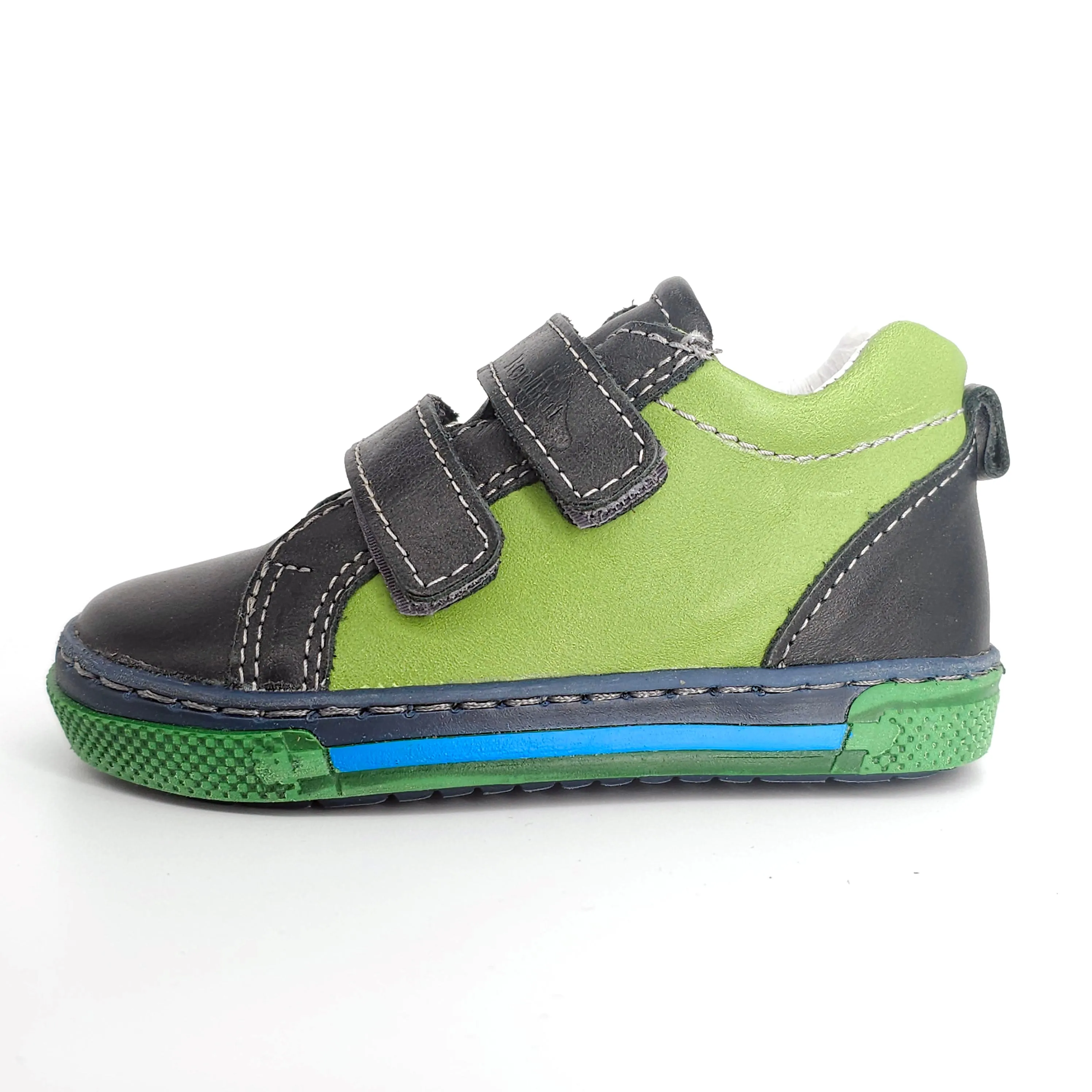 Boys Double Velcro Shoe In Light Green