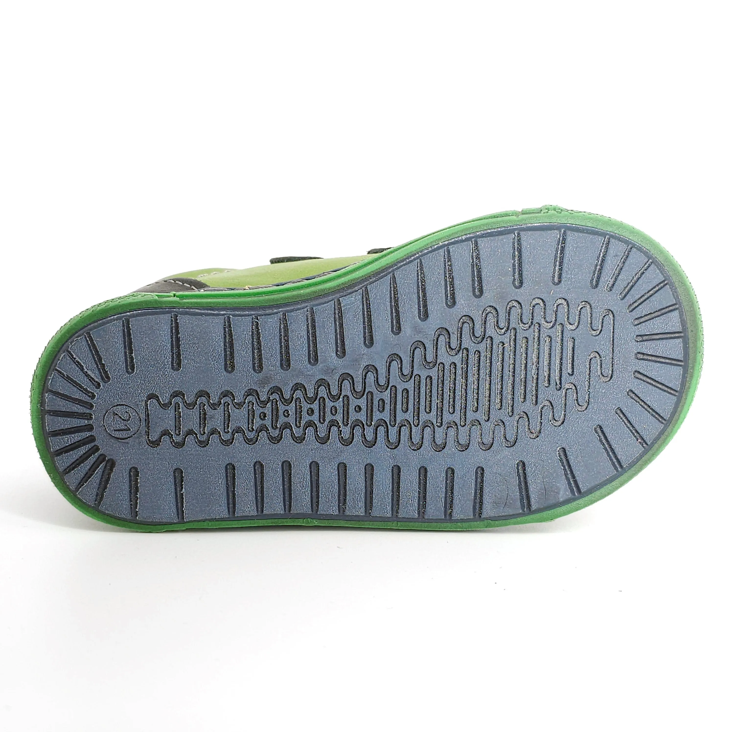 Boys Double Velcro Shoe In Light Green