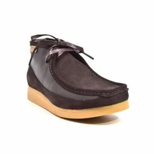 British Walkers New Castle Wallabee Boots Men's Brown Suede and Leather