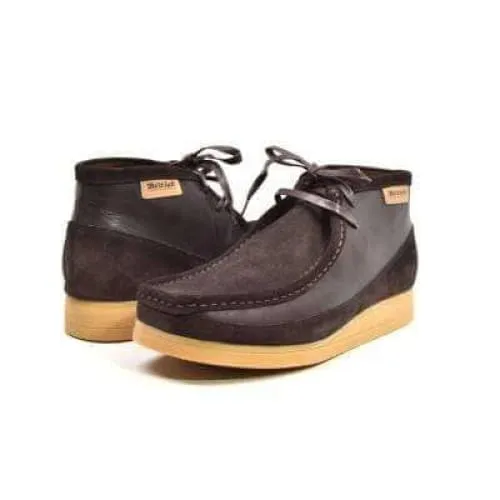 British Walkers New Castle Wallabee Boots Men's Brown Suede and Leather